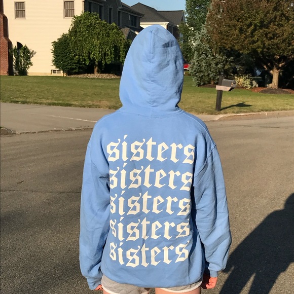 sisters hoodie blue